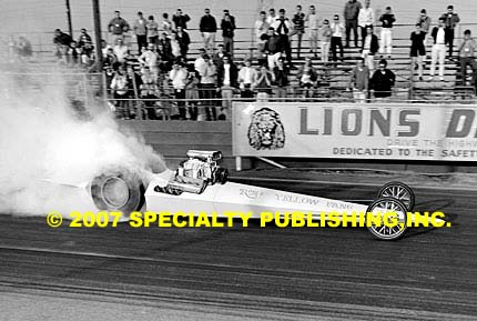 Lions Rare Photographic Memories drag racing photo - Roth's Yellow Fang