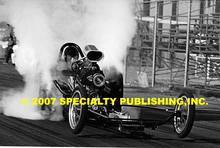 Lions Rare Photographic Memories drag racing photo - Zane The Beard Shubert Wheelstand