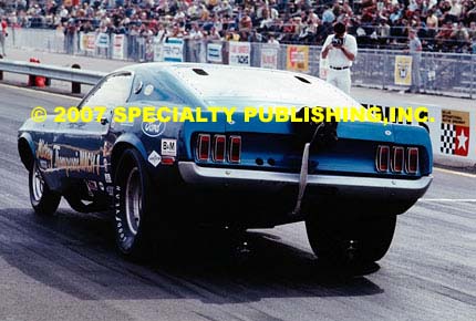 Lions Rare Photographic Memories drag racing photo - Mach 1, 3/4 Rear