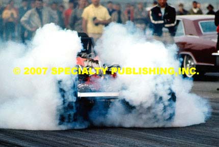 Lions Rare Photographic Memories drag racing photo - Ivo 4 Engine, Color, Lions